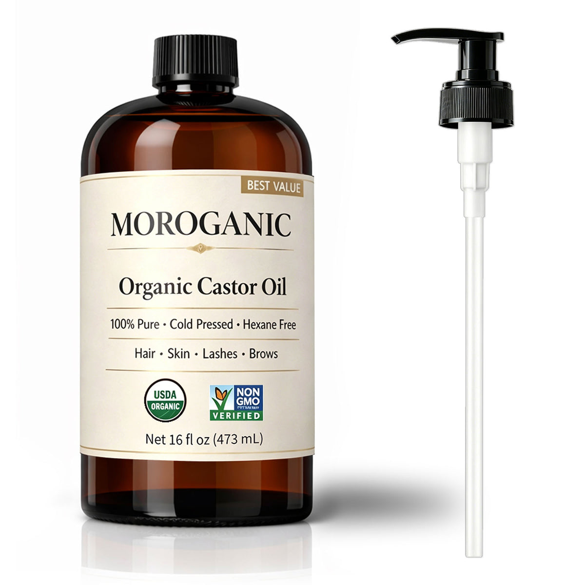 Organic Castor Oil — 16 fl oz