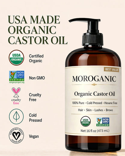 Organic Castor Oil — 16 fl oz